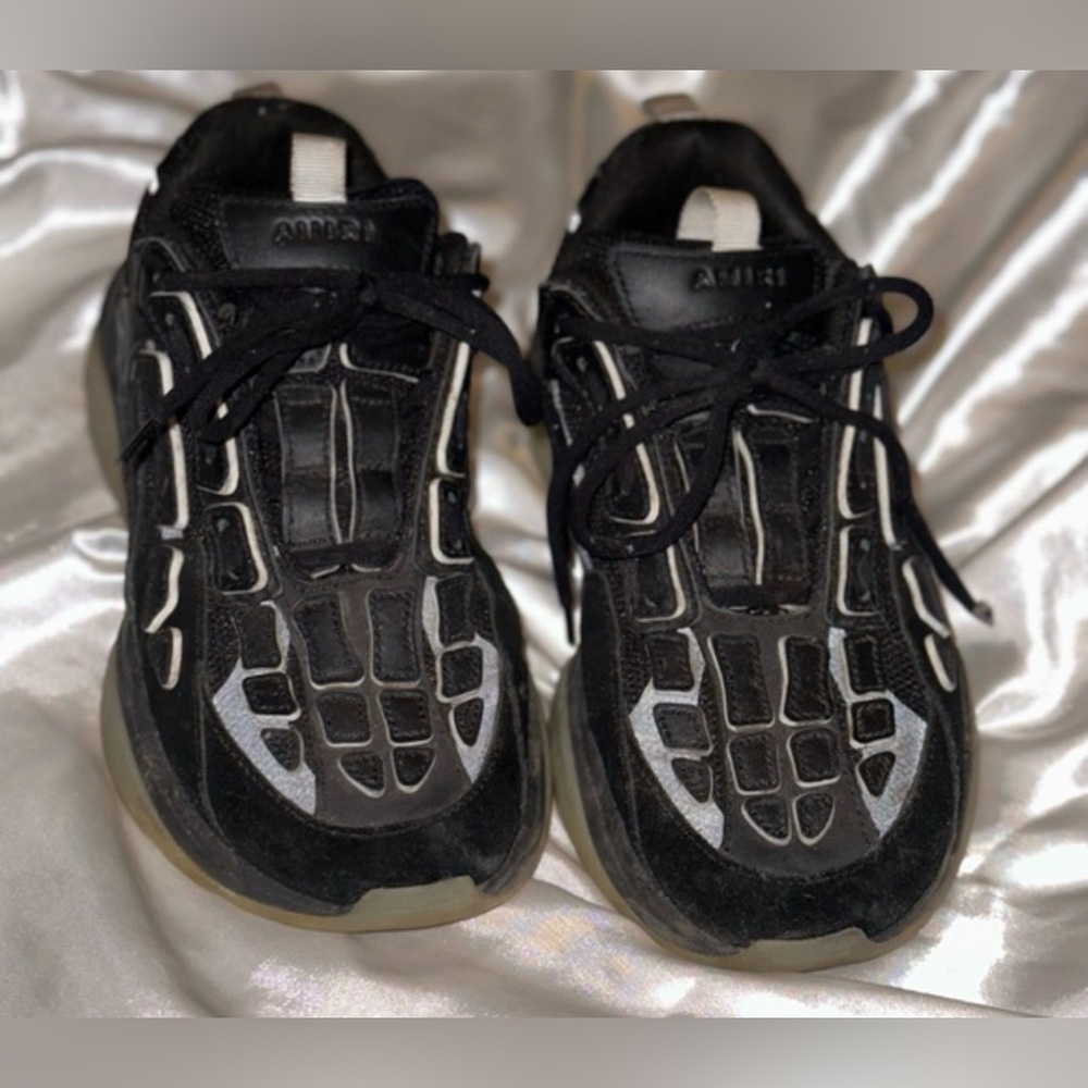 Authentic Amiri black suede trail sneakers size 10